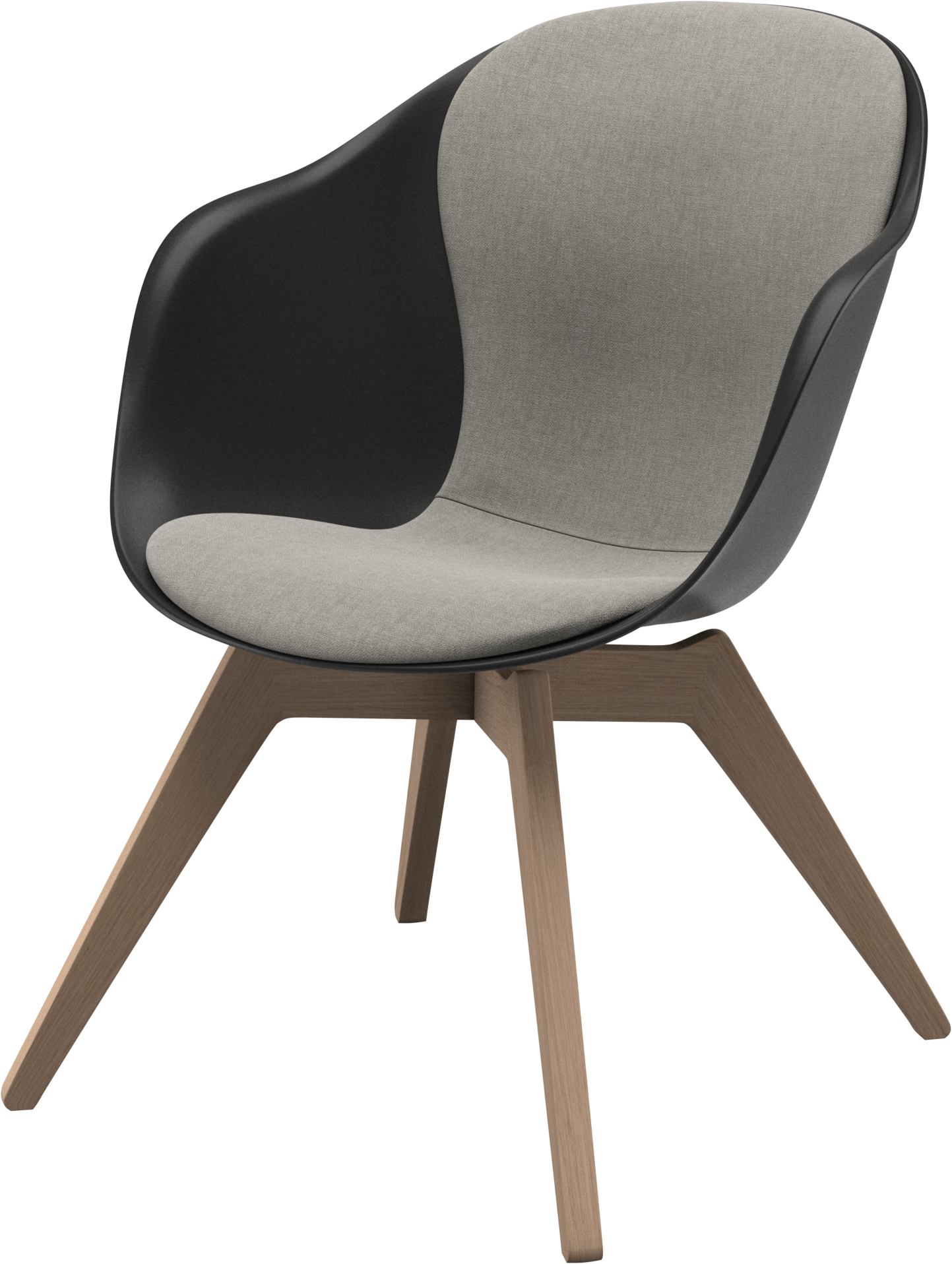 ほぼ未使用」ボーコンセプト Adelaide グレー アームチェア 木製脚